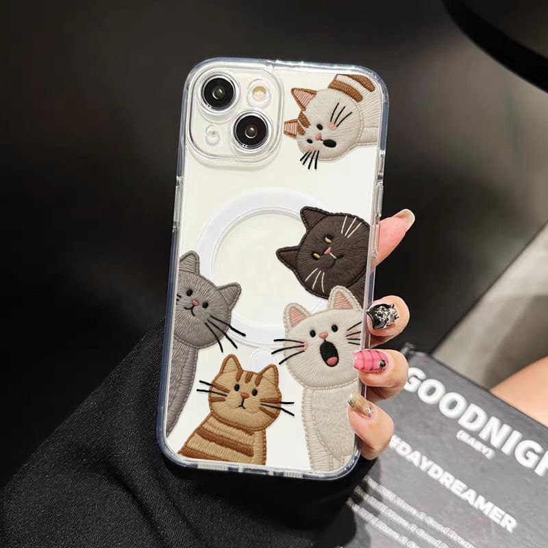poppaแม่เหล็ก เคสใสกันกระแทก เคสสําหรับไอโฟน เคสชาร์ได้ สำหรับ IPhone 11 12 13 14 15 16 17 PRO MAX 7 8 PLUS X/XS XR รูปที่ 1