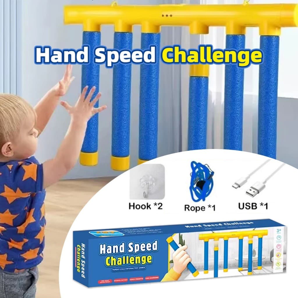 คูปองสุดคุ้ม！ เกมจับตาและมือ เกมจับแท่ง 6แท่ง Hand Speed challenge ฝึกปฏิกิริยา มีความเร็ว3แบบ ใช้USBชาร์จ ของเล่นเด็ก รูปที่ 4