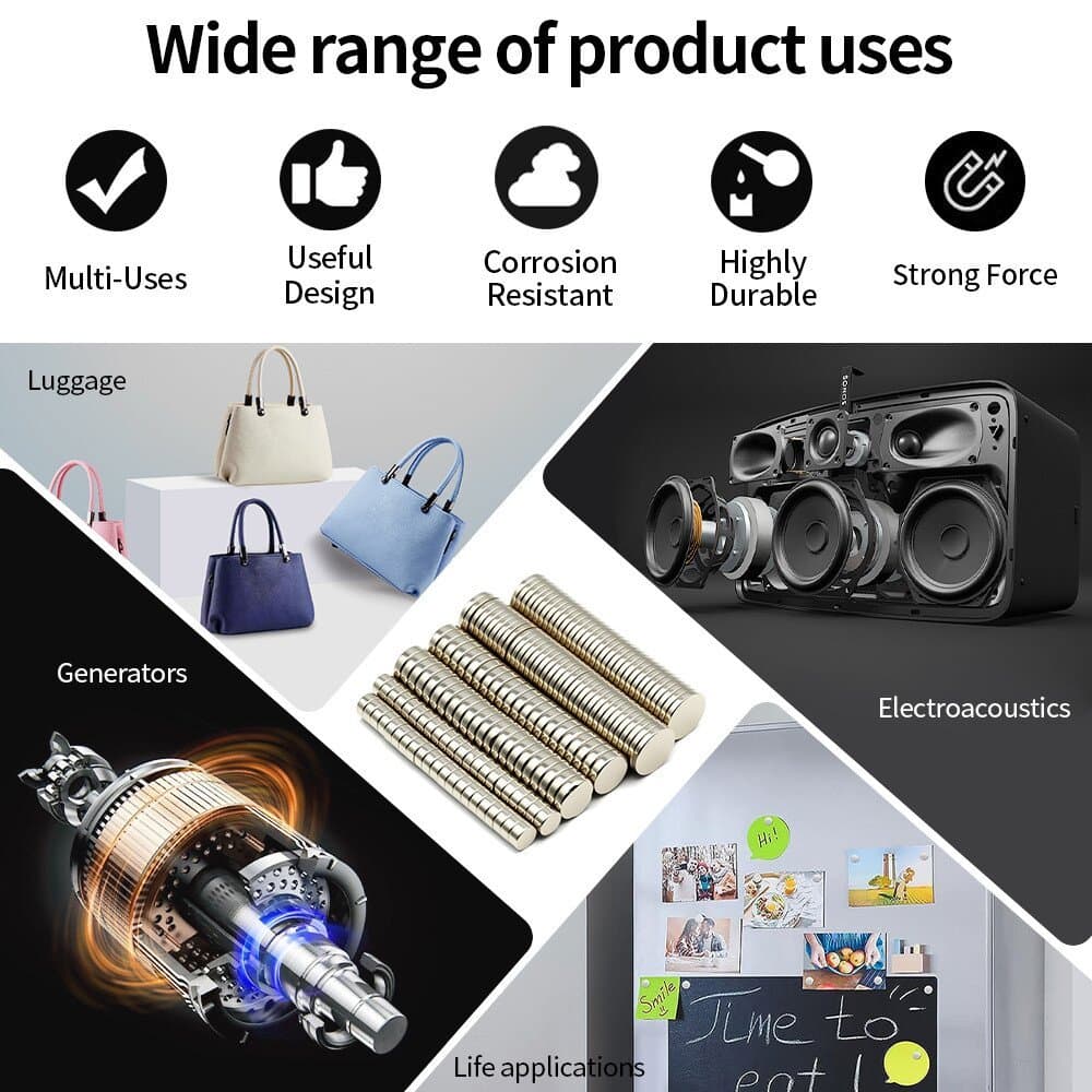แม่เหล็กติดตู้เย็น Strong – เหมาะสําหรับงานอดิเรก, Repairmen & Crafters | ทนทานสําหรับจัดระเบียบ,แก้ไข,การทําโมเดลและของใช้ประจําวัน รูปที่ 3