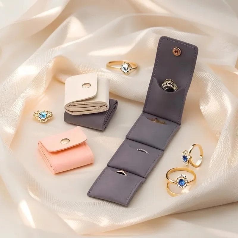 Retro Sparkleจิ๋ว ถุงเก็บเครื่องประดับ การออกแบบสแนป ใช้งานง่าย การใช้งานต่างๆ การพับ พกพาสะดวก กระเป๋าใส่ของ รูปที่ 3
