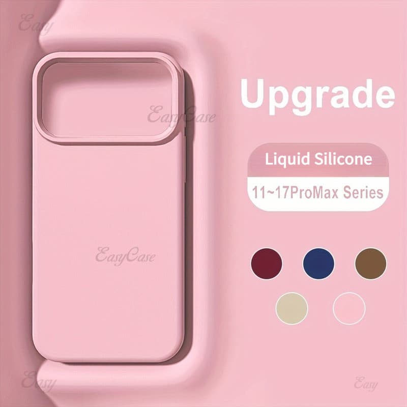 ซิลิโคนเหลวเคสโทรศัพท์สําหรับ iPhone 17 15 16 14 13 12 Pro Max Soft Cases สําหรับ iPhone Air 16 15 14 Plus Cover รูปที่ 4