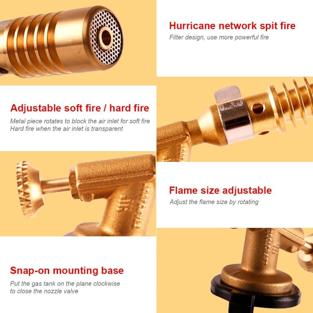 หัวพ่นไฟ หัวพ่นแก๊ส Gas Torch สำหรับแก๊สกระป๋องให้ความร้อนสูง รูปที่ 6