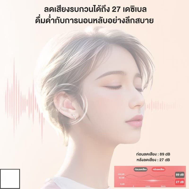 ที่อุดหูซิลิโคนอ่อนนุ่ม ที่อุดหูเวลานอน ซิลิโคนอุดหู ที่ปิดหู กันน้ำ กันเสียงรบกวน ไม่เจ็บหู อุดหูว่ายน้ำ รูปที่ 6