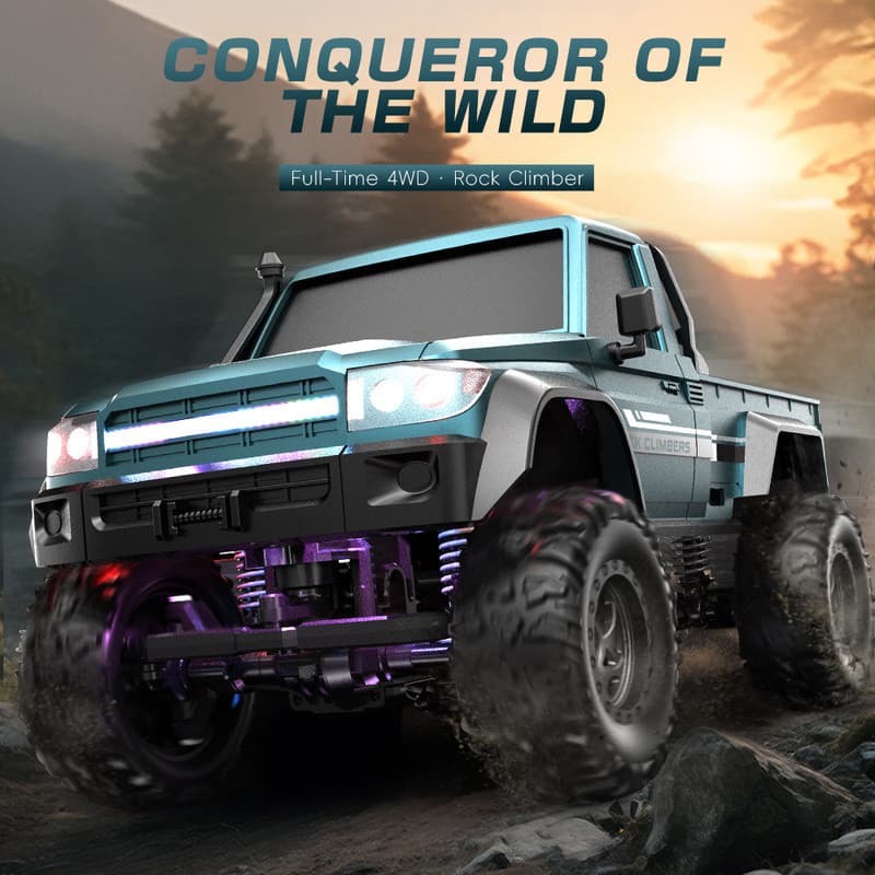 1/20 4WD RC รถออฟโรด 4x4 เกียร์กลสลับได้ Full Proportional Rock Crawler Off-Road ปีนเขารถบรรทุกพร้อมไฟ LED 1/20 รูปที่ 2