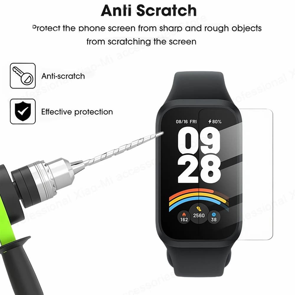 ฟิล์มแก้วนุ่ม / 3D สำหรับ for Xiaomi Mi Band 9 Active 8 Active / Redmi Band 3/2 ป้องกันหน้าจอ Gores รูปที่ 7