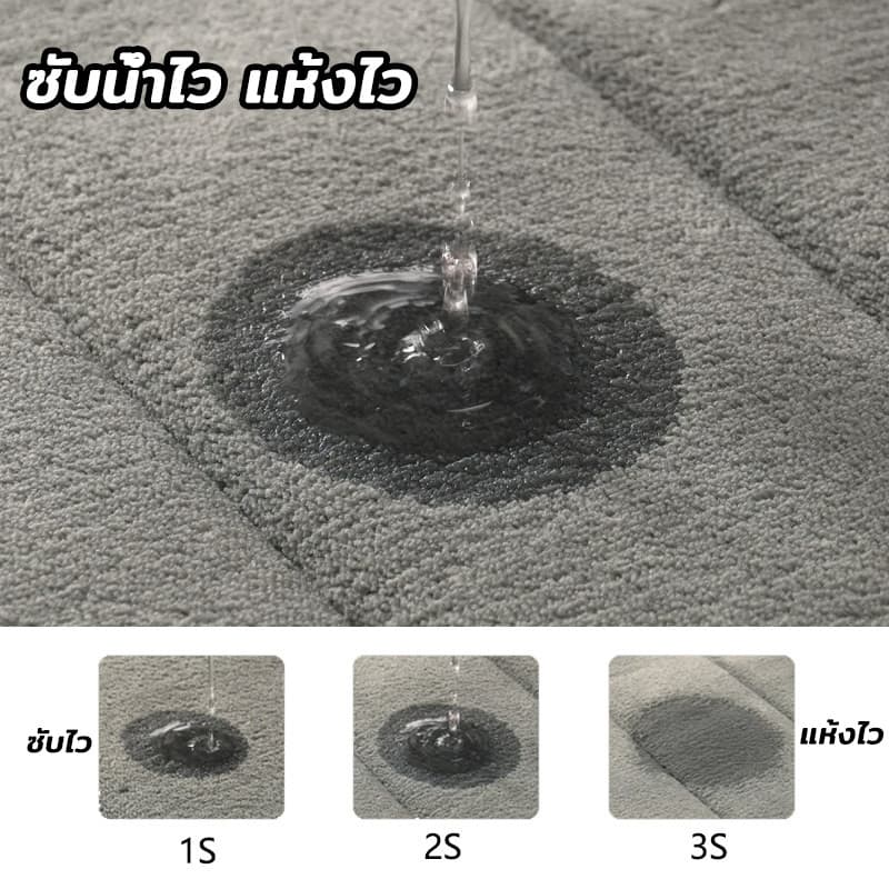พรมซับน้ำห้องน้ำ ผ้าไมโครไฟเบอร์ | ผ้าขนแกะเทียม 40*60cm ซับน้ำไว แห้งเร็ว นุ่ม ทำความสะอาดง่าย แห้งสบายหลังอาบน้ำ รูปที่ 2