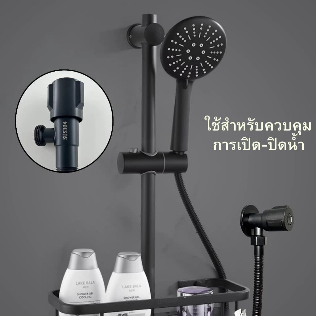 GLOPEARL วาล์วน้ำอเนกประสงค์ SUS304 สีดำ ทนทาน ใช้งานหลากหลาย ไม่เป็นสนิม สินค้า รูปที่ 3