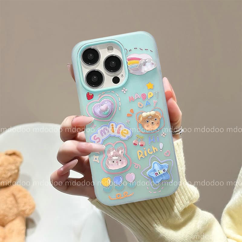 Lovely 3D Animal Tulip Doll เคส For Xiaomi 15T 14T 11TPro 11 Lite 11Lite 5G NE Mi 17 ProMax POCO X4 X6 F7 F8 Pro Ultra F8Pro X4Pro X6Pro Redmi 8 8A 8APro DUAL High quality Large lens frame Camera Protection Two-in-One Anti-drop Phone Case GDK 02 รูปที่ 4