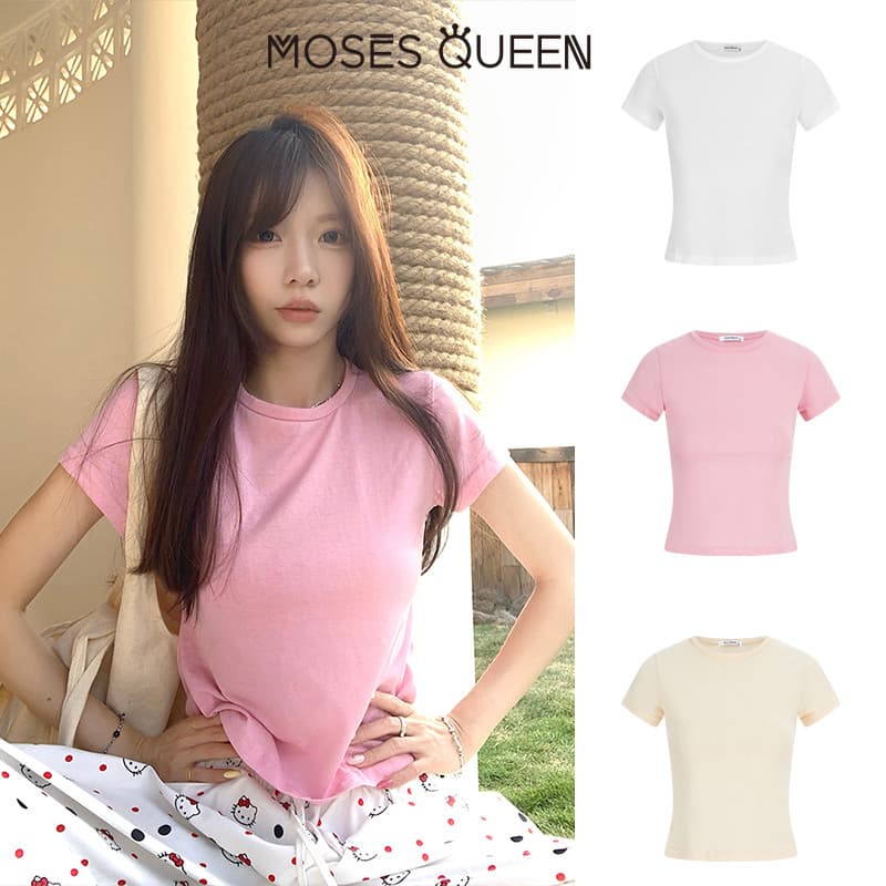 < MOSESQUEEN > กางเกงลูกเรือแขนสั้นพื้นฐาน สีหลากหลาย นุ่มสบาย ระบายอากาศได้ดี เหมาะสำหรับสวมใส่ประจำวัน #63576 รูปที่ 4