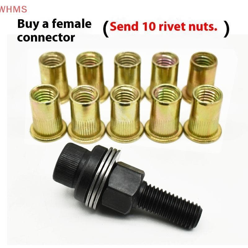 11 ชิ้นคู่มือ Riveter Nut เครื่องมืออุปกรณ์เสริมสําหรับถั่ว M3 M4 M5 M6 M8 M10 M12 ง่ายติดตั้ง Hand Rivet Nut รูปที่ 2