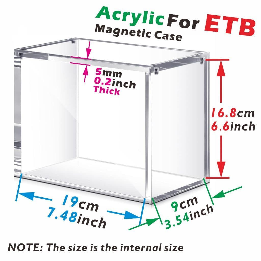 1PC Acrylic Magnetic Case For ETB /English Booster/Japanese Small Booster/Japanese Booster 5mm Thick Protector Stackable รูปที่ 2