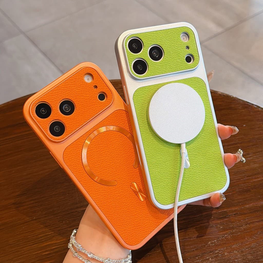 หรูหราหนังเนื้อเคสโทรศัพท์แม่เหล็กสําหรับiPhone 11 12 13 14 15 16 17 Pro MaxกันกระแทกกันชนกลับกรณีCove รูปที่ 4