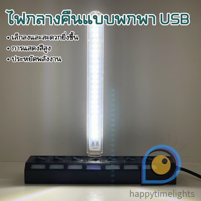 ไฟกลางคืน นํา ยูเอสบี 1ว / โคมไฟประหยัดพลังงานแบบพกพา / ห้องนอนข้างเตียงป้องกันดวงตาไฟอ่านหนังสือ รูปที่ 7