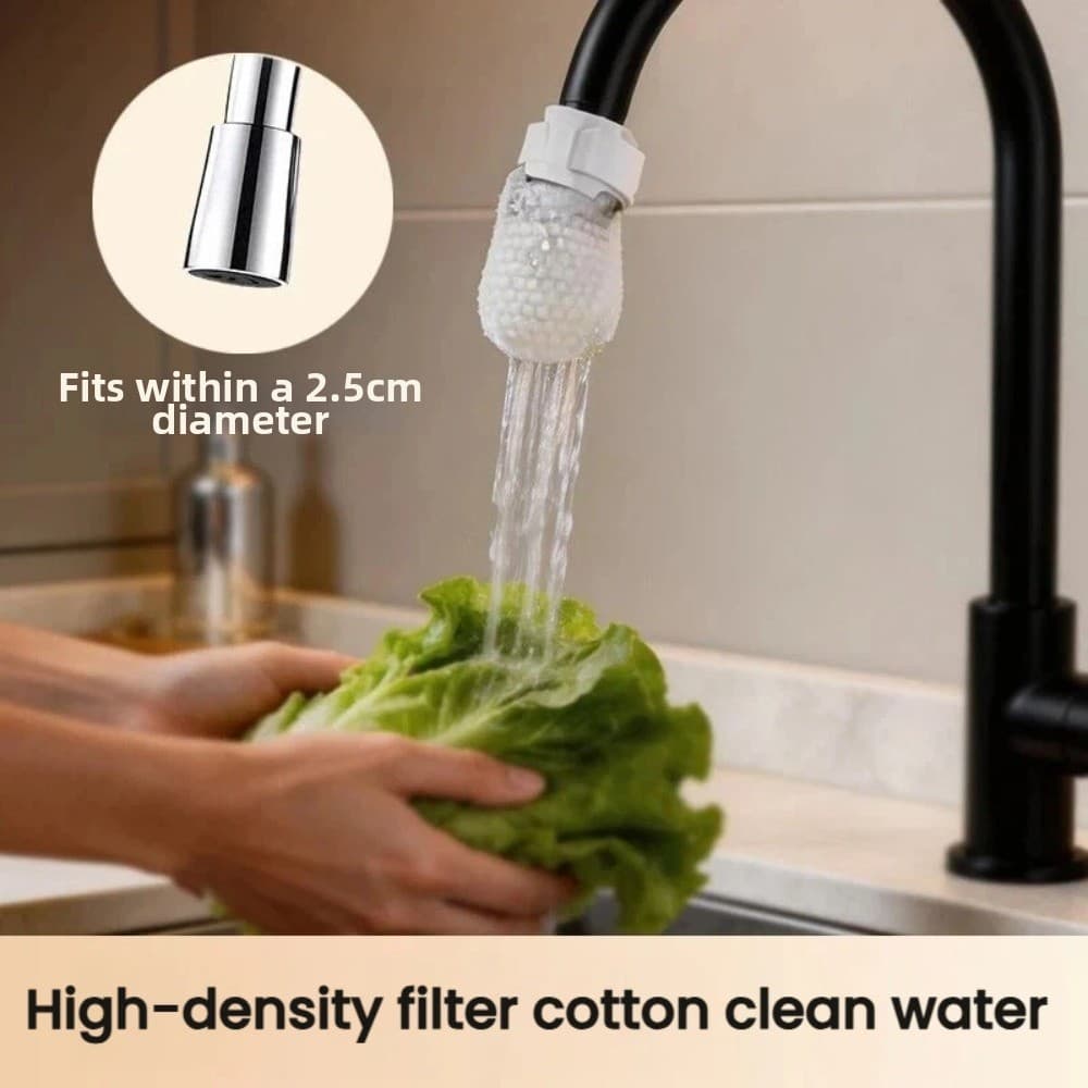 GUOGUA 10/20/50 ชิ้นก๊อกน้ํากรอง,หนา Universal Faucet Filter Cotton,Anti-splash with T-straps Tap Water Filter Bag รูปที่ 7