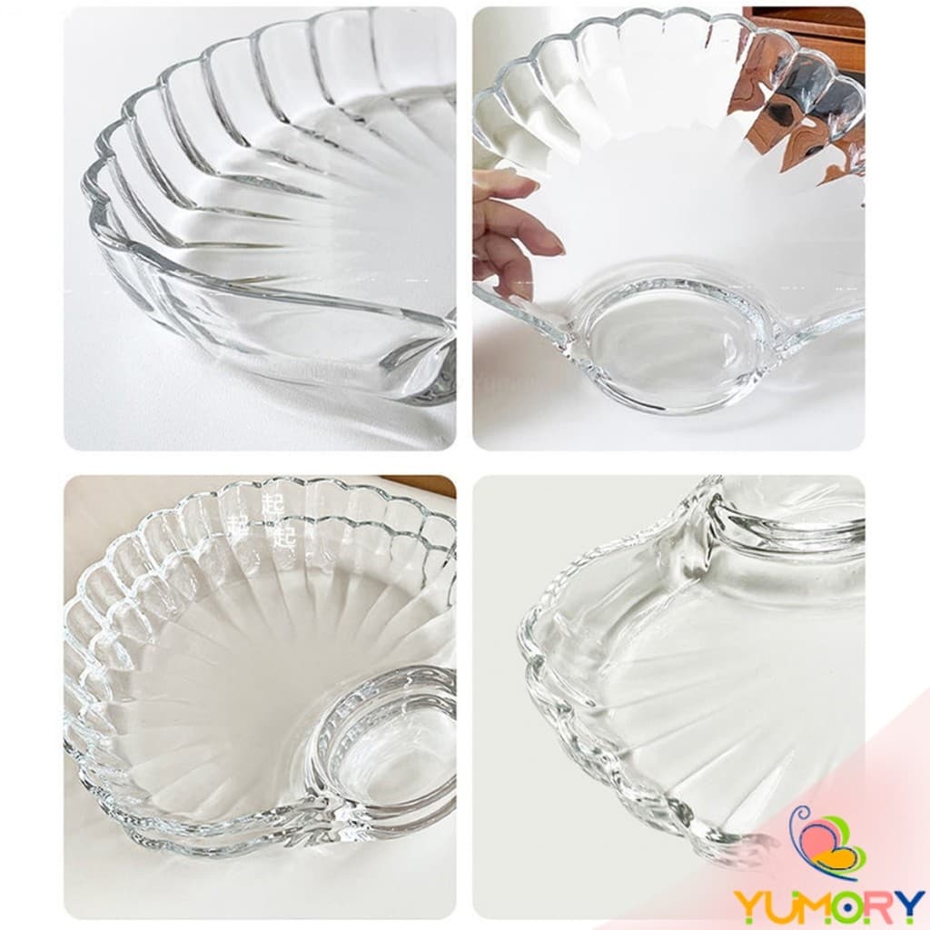 Yumory จานพลาสติกใส พร้อมที่ใส่น้ำจิ้ม จานใส่ขนม จานใส่เกี๊ยว จานมีช่องใส่น้ำจิ้ม 1 ใบ Plastic plate รูปที่ 7