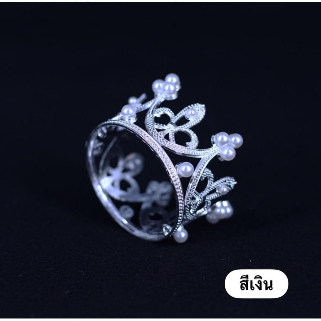 มงกุฎประดับตกแต่ง ขนาดเล็ก 5.4cm x 3.8cm ตกแต่งดอกไม้ ตกแต่งเค้กวันเกิด รูปที่ 3