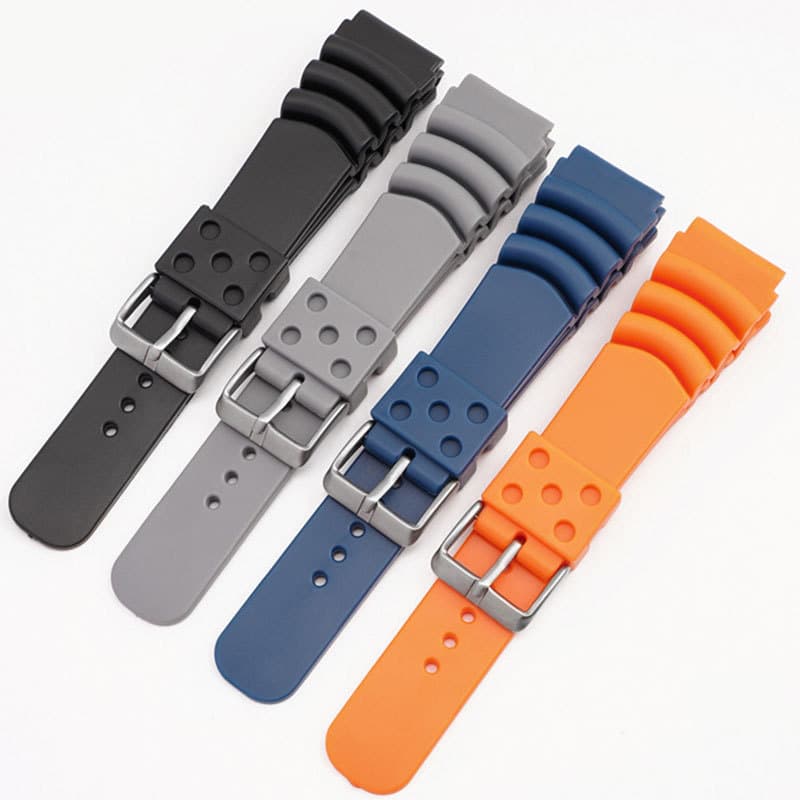 สายนาฬิกาซิลิโคนสําหรับ Seiko Water Ghost Diver ดําน้ํา MM007 Skx007 Skx009 SRP777 ทูน่าเต่า 18 มม.20 มม.22 มม.24 มม.ยางเรซิ่นสร้อยข้อมือกีฬานาฬิกาผู้ชายผู้หญิงเข็มขัด รูปที่ 7