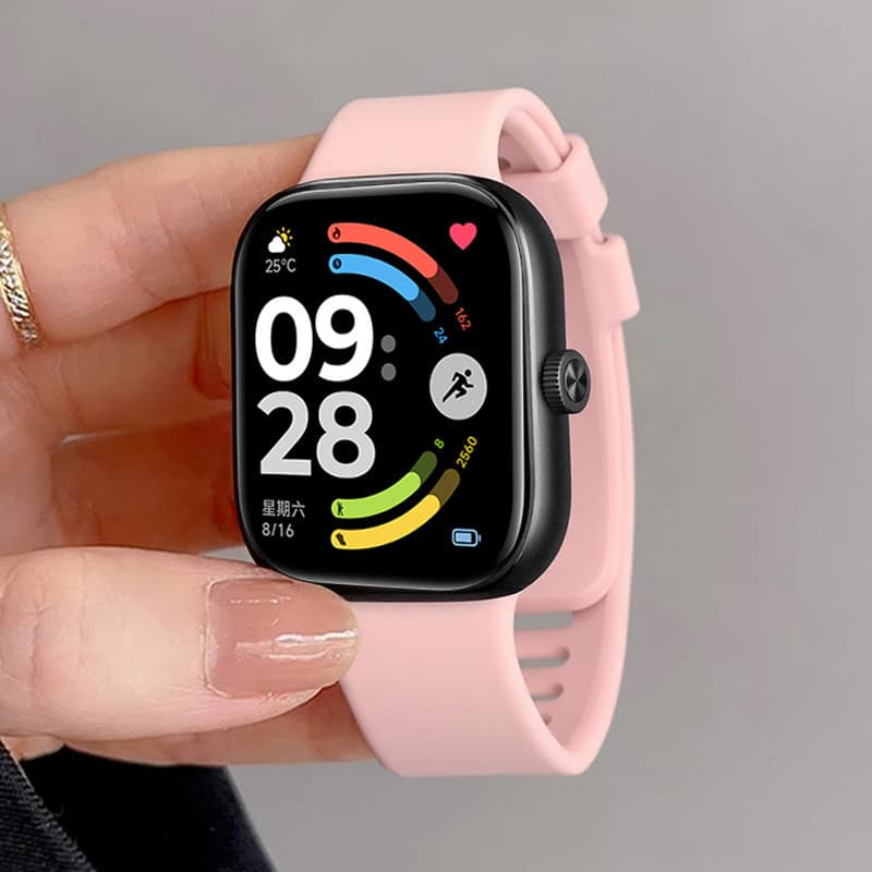 สายซิลิโคนกรณีพีซี for Smartwatch Xiaomi Redmi Watch 6 5 แถบยางกีฬาอ่อนฝาครอบคลุมหน้าจอแข็ง for Xiaomi Redmi Watch 4 รูปที่ 3
