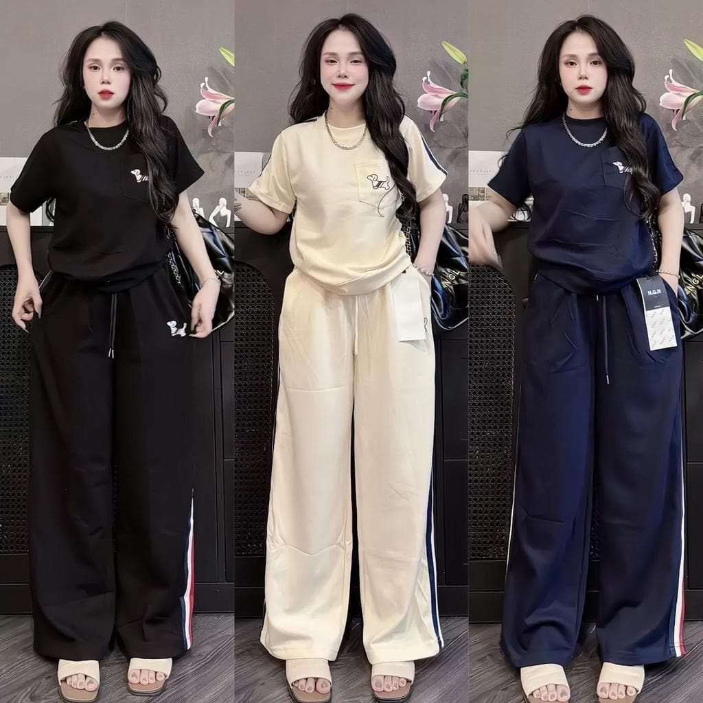Mayura Stores No.C2091 ชุดเซ็ท2ชิ้น เสื้อแขนสั้น+กางเกงขายาว ชุดเซ็ท เสื้อผ้าแฟชั่น รูปที่ 1