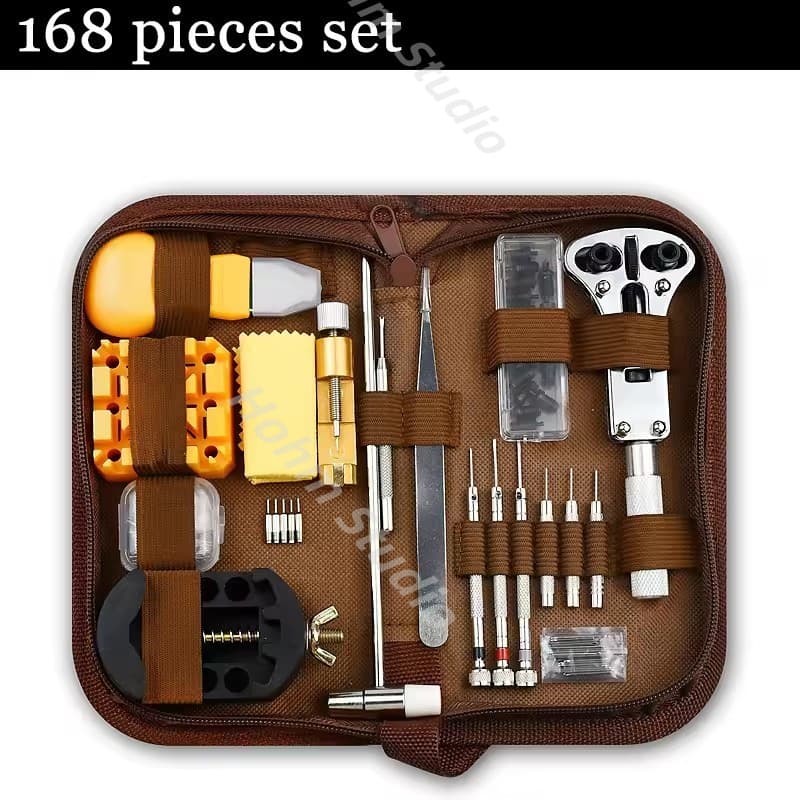 ชุดเครื่องมือซ่อมนาฬิกา 168 ชิ้น สำหรับเปลี่ยนแบตเตอรี่ ถอดสาย ซ่อมสปริงบาร์ ครบชุดเหมาะทั้งมือใหม่และมืออาชีพ รูปที่ 2
