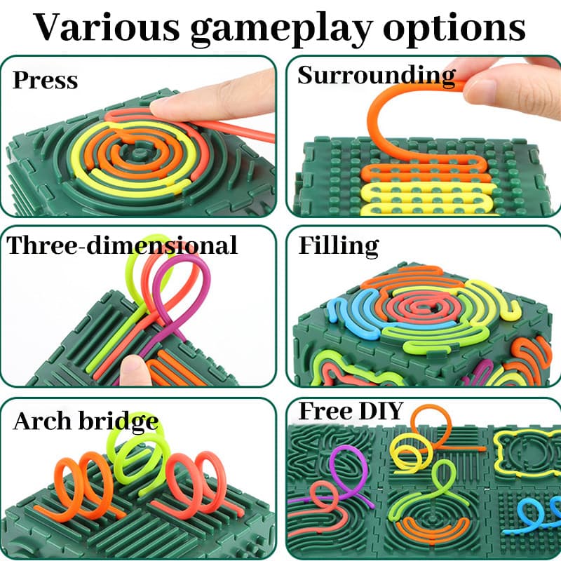 GeeToy ของเล่นคลายเครียดทรงลูกบาศก์ 6 ด้าน พร้อมแถบซิลิโคน 20 ชิ้น ของเล่นเสริมพัฒนาการสำหรับเด็ก ช่วยพัฒนาทักษะการเคลื่อนไหวของกล้ามเนื้อมือและนิ้ว รูปที่ 5