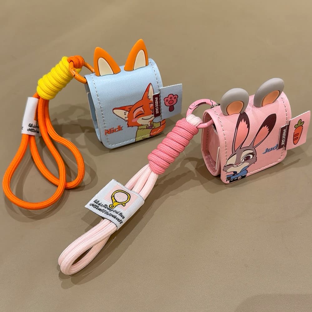 สําหรับ AIRPODS 1 2 4 ANC PRO 3 Flip Handheld หูฟังกระเป๋า 3D หู Zootopia ฝาครอบป้องกันปลอก รูปที่ 3