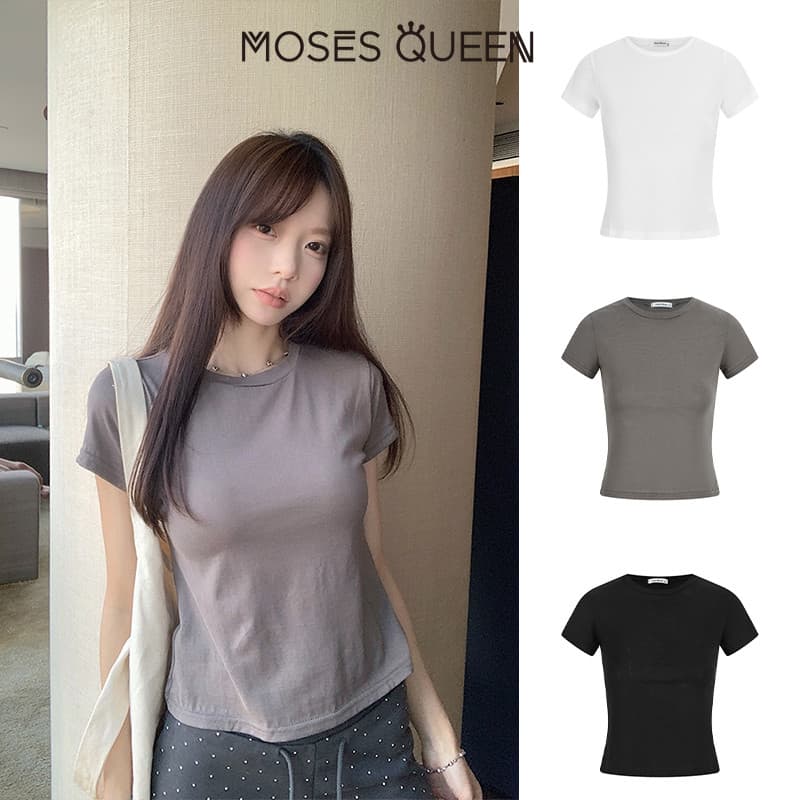 < MOSESQUEEN > กางเกงลูกเรือแขนสั้นพื้นฐาน สีหลากหลาย นุ่มสบาย ระบายอากาศได้ดี เหมาะสำหรับสวมใส่ประจำวัน #63576 รูปที่ 1