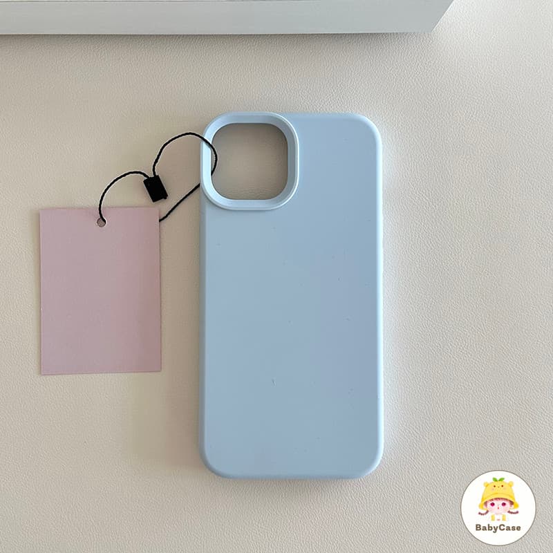 สำหรับ IPhone 17 AIR 13 16 11 15 14 12 Pro Max 15 Pro เรียบง่าย ins น่ารักสีทึบฤดูใบไม้ผลิหญิงสาวหัวใจป้องกันการตกกระชับ รูปที่ 4