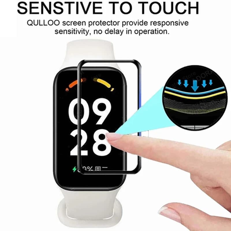 ฟิล์มแก้วนุ่ม / 3D สำหรับ for Xiaomi Mi Band 9 Active 8 Active / Redmi Band 3/2 ป้องกันหน้าจอ Gores รูปที่ 2