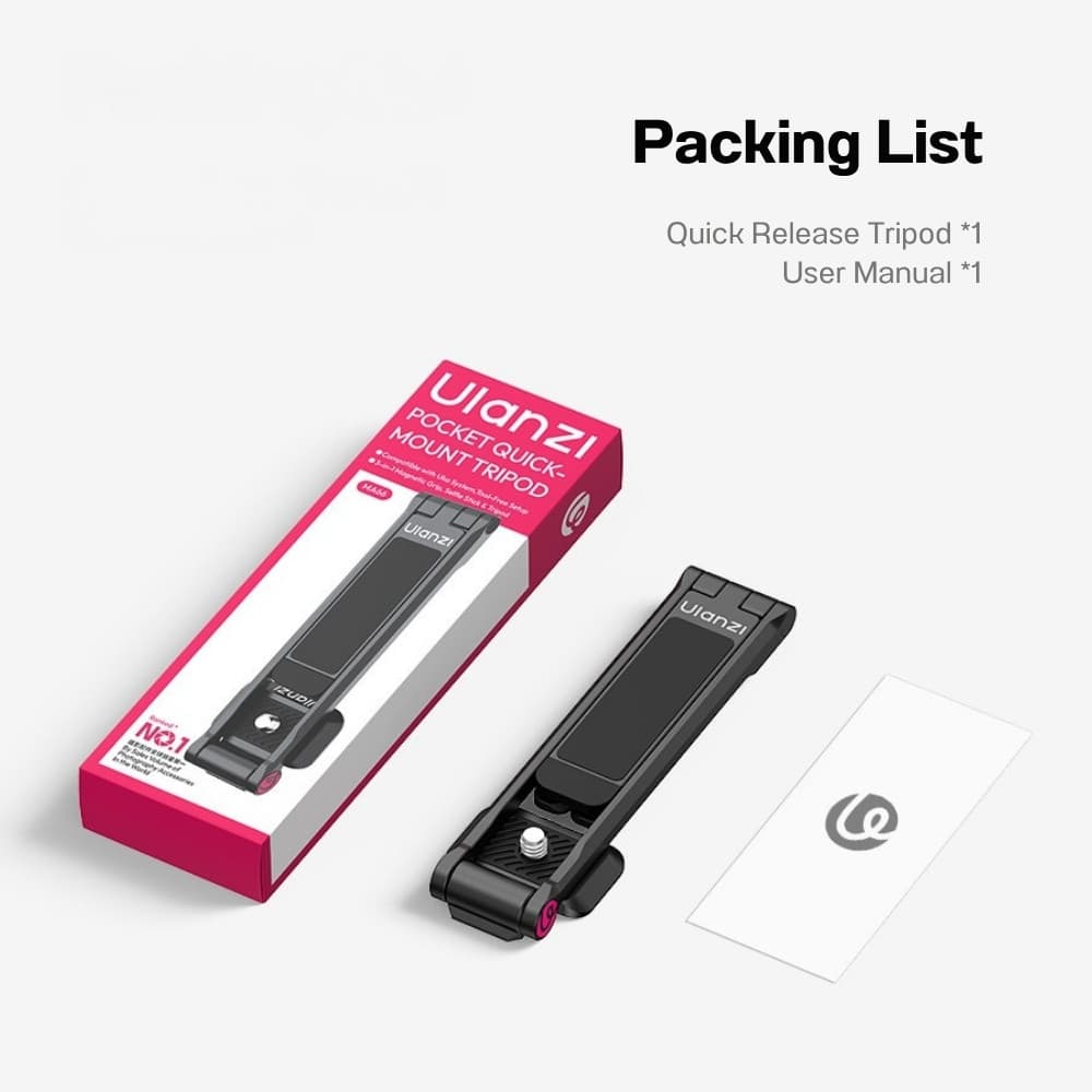 Ulanzi MA66 ขาตั้งกล้อง ไม้เซลฟี่ สำหรับ DJI Pocket 4/3/4P แม่เหล็ก ปลดเร็ว Arca-Swiss สำหรับถ่ายภาพ รูปที่ 8