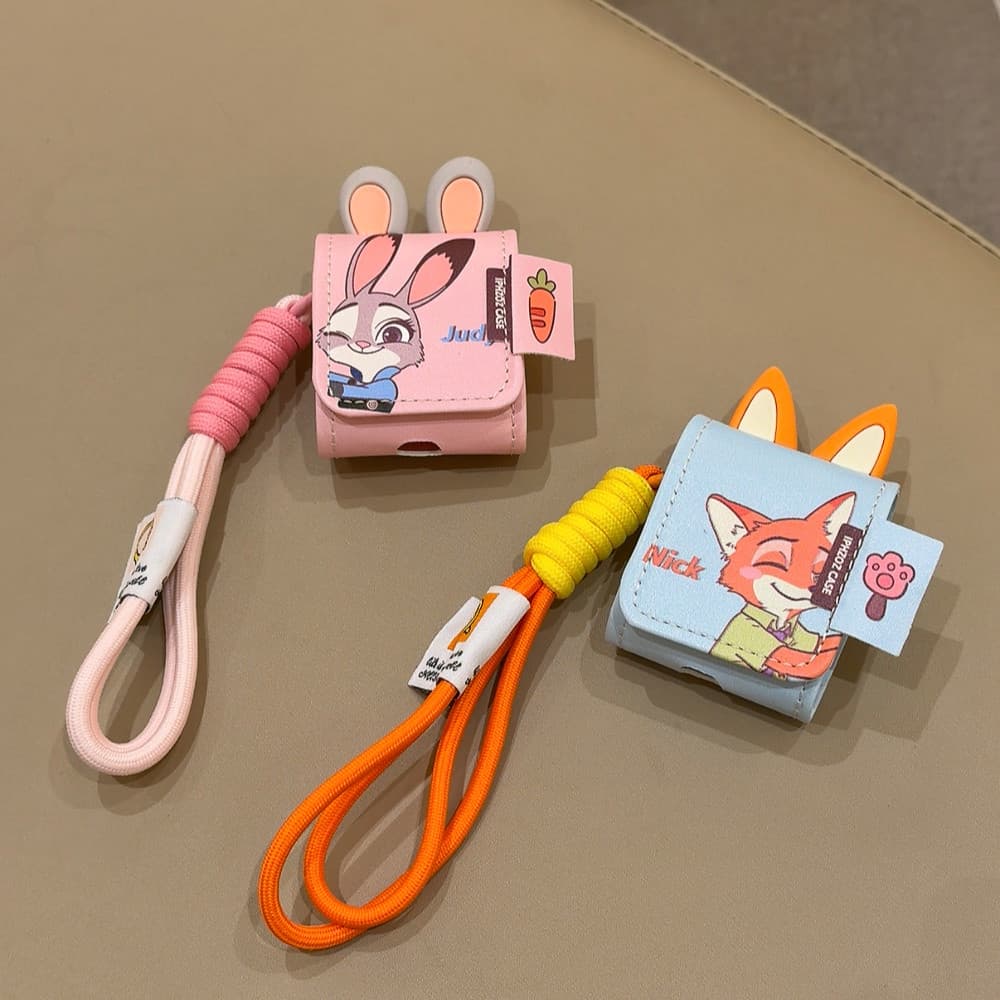 สําหรับ AIRPODS 1 2 4 ANC PRO 3 Flip Handheld หูฟังกระเป๋า 3D หู Zootopia ฝาครอบป้องกันปลอก รูปที่ 2