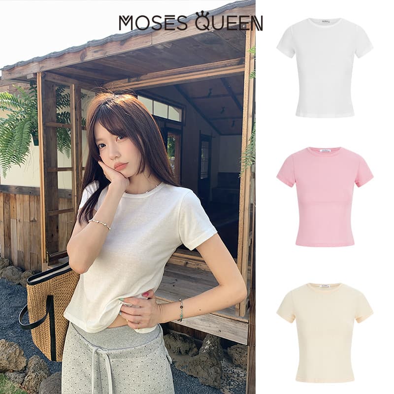 < MOSESQUEEN > กางเกงลูกเรือแขนสั้นพื้นฐาน สีหลากหลาย นุ่มสบาย ระบายอากาศได้ดี เหมาะสำหรับสวมใส่ประจำวัน #63576 รูปที่ 6