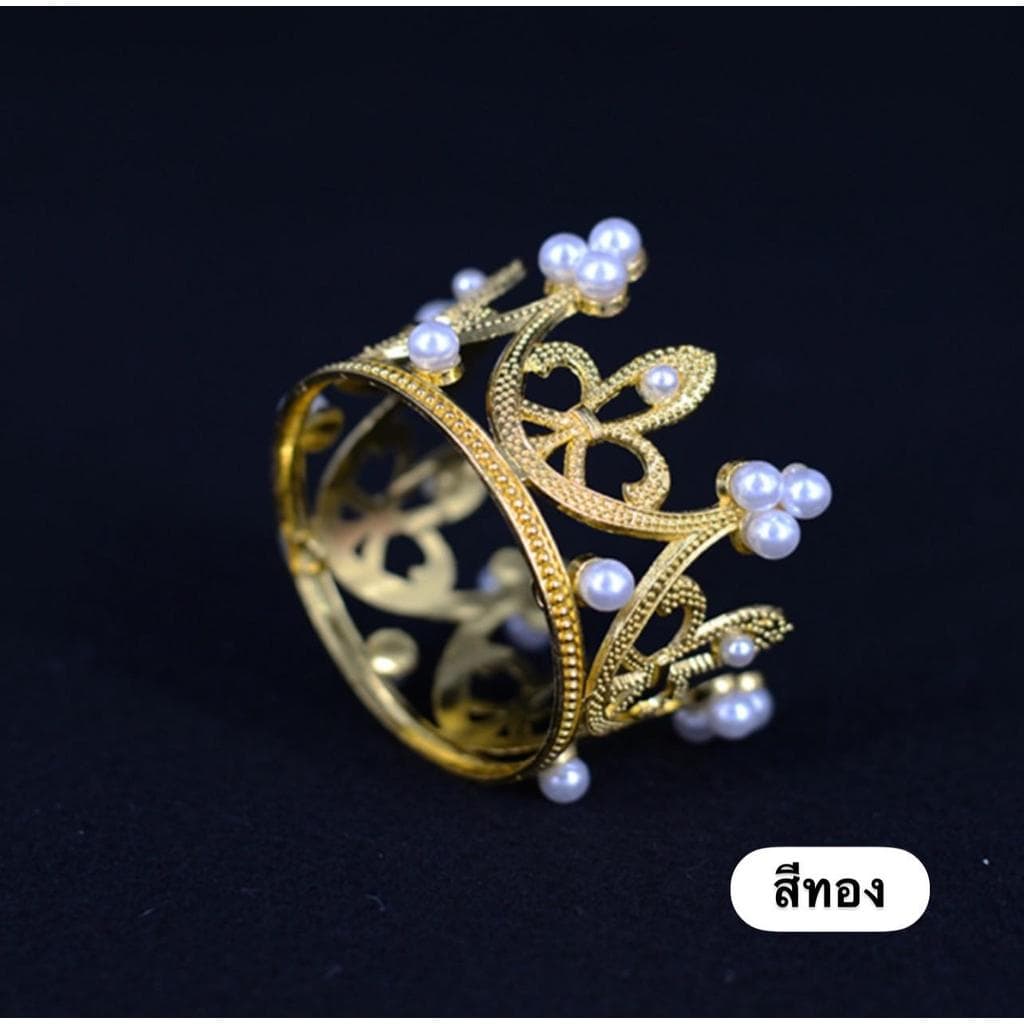 มงกุฎประดับตกแต่ง ขนาดเล็ก 5.4cm x 3.8cm ตกแต่งดอกไม้ ตกแต่งเค้กวันเกิด รูปที่ 2