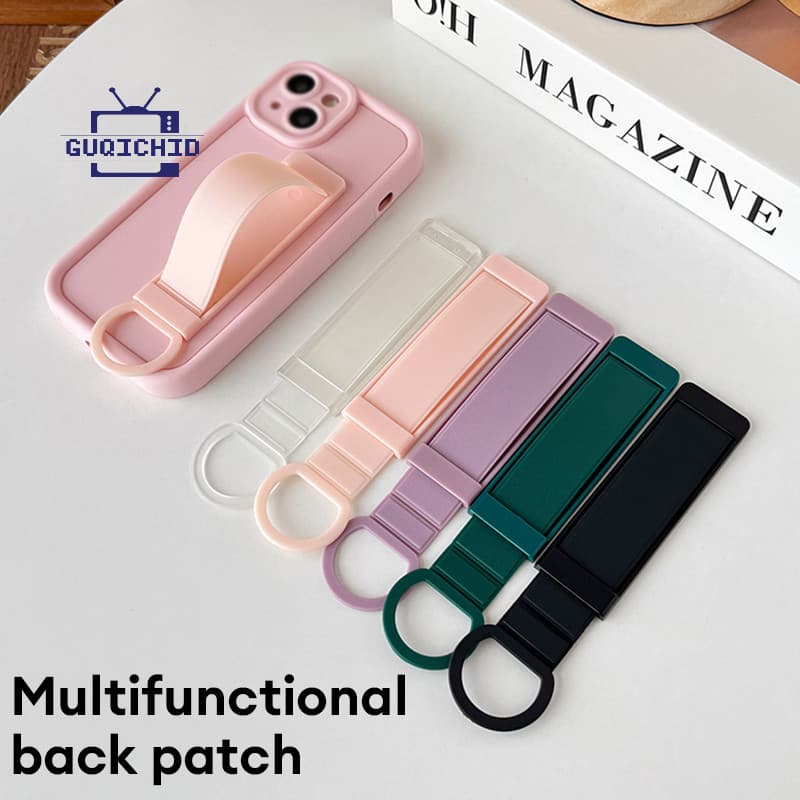 ขาตั้งโทรศัพท์มือถือ ขาตั้งโทรศัพท์พับได้แบบยาว ที่ยึดเคสโทรศัพท์แบบติดด้านหลังพร้อมสายรัดข้อมือแบบยืดหดได้ รูปที่ 2