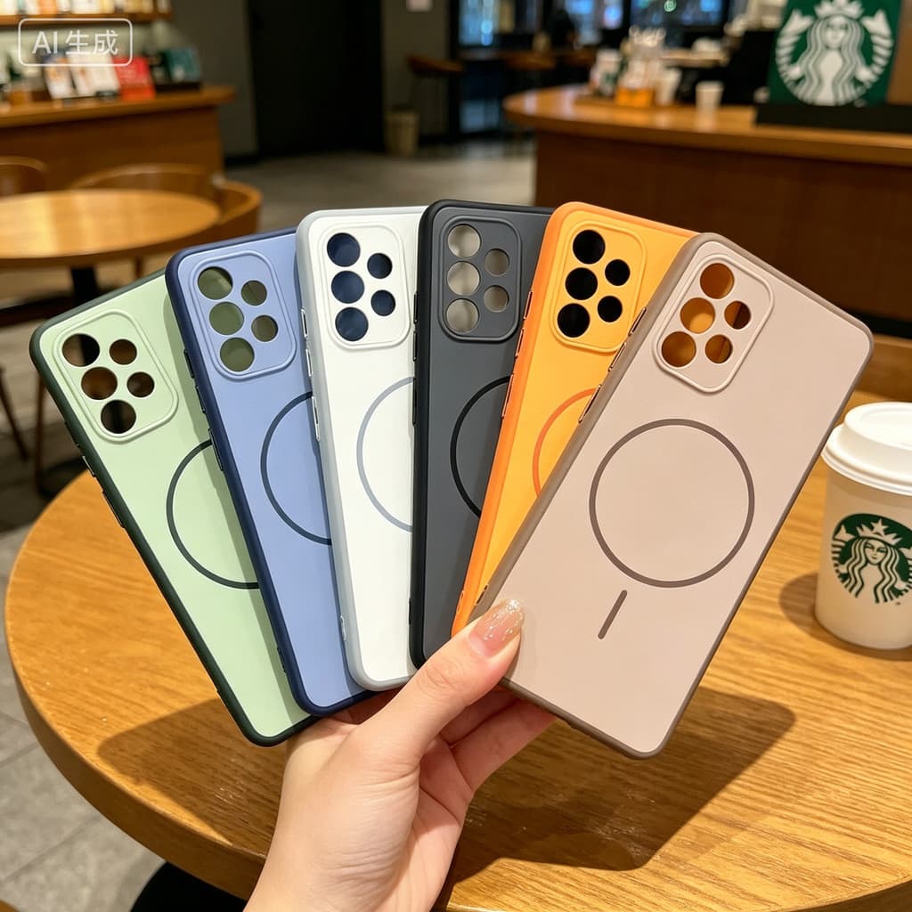 เคส Samsung Galaxy A34 A24 A14 A73 A53 A33 A31 A23 A22 A13 A12 A03 A03S A72 A71 A51 A52 4G 5G สีตัดกัน ผิวด้าน นุ่มลื่น กันรอย รูปที่ 1