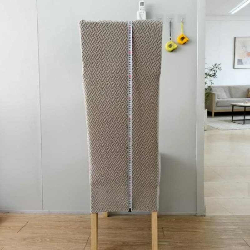 ผ้าคลุมเก้าอี้-หลังสูง ความสูง 60-75 ซม. ผ้าจักเวฟเฟิลลาย T-Shaped High-Back chair cover รูปที่ 6