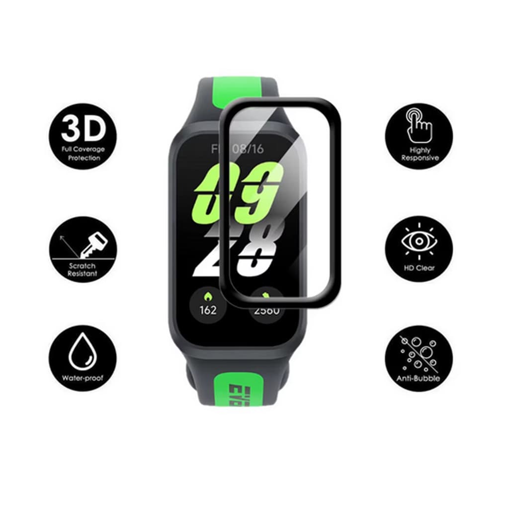 ฟิล์มแก้วนุ่ม / 3D สำหรับ for Xiaomi Mi Band 9 Active 8 Active / Redmi Band 3/2 ป้องกันหน้าจอ Gores รูปที่ 9