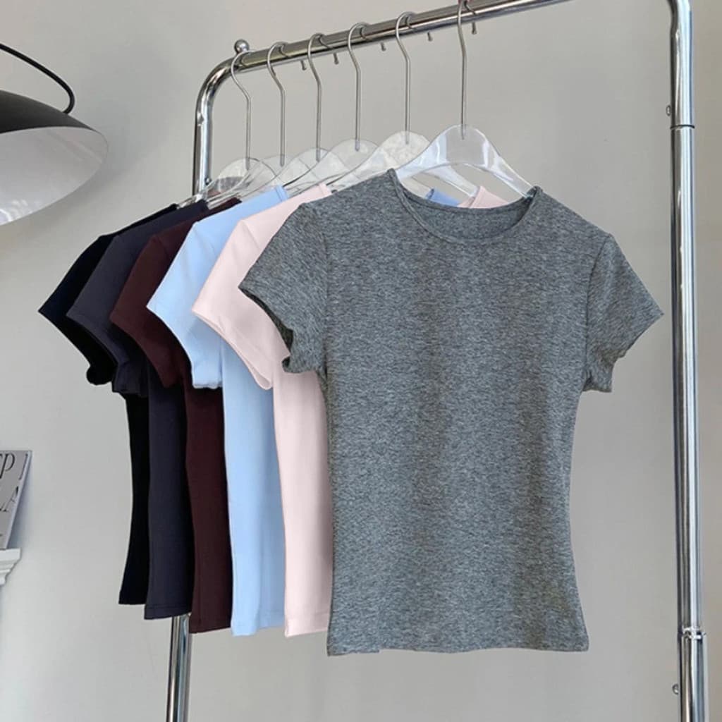 YOGATRUTHSports Top Breathable Nude Feeling เสื้อยืดกระชับสัดส่วนออกกําลังกายวิ่ง รูปที่ 3