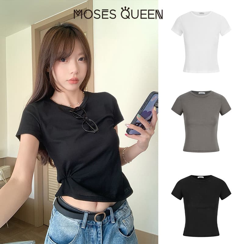 < MOSESQUEEN > กางเกงลูกเรือแขนสั้นพื้นฐาน สีหลากหลาย นุ่มสบาย ระบายอากาศได้ดี เหมาะสำหรับสวมใส่ประจำวัน #63576 รูปที่ 3