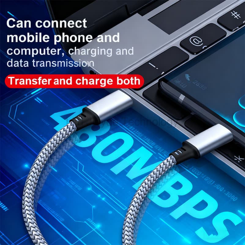 5 เมตร/8 เมตรยาวประเภท C สายชาร์จเร็ว USB C สายส่งข้อมูลสายชาร์จสําหรับ HONOR 400Pro 40lite LKY8 USB C fast charger สายไฟ รูปที่ 3