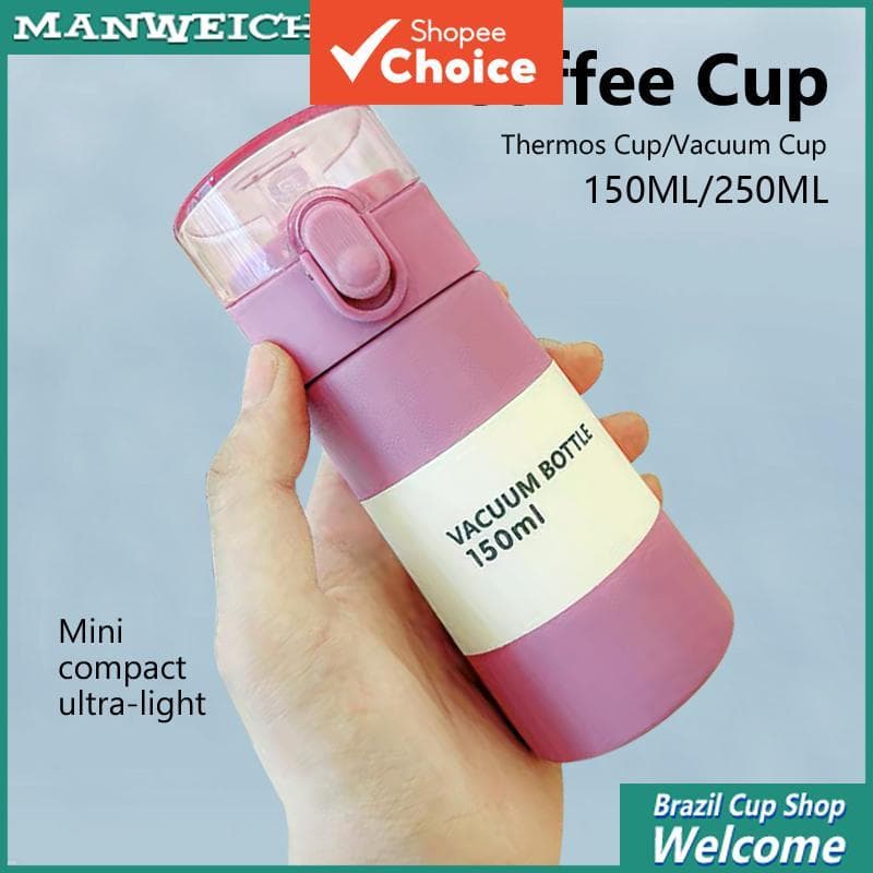 ขวดน้ําพกพาแบบหลอด สแตนเลส 304 ฉนวนกันความร้อน ขนาด 150ML/250ML มี 6 สี รูปที่ 1