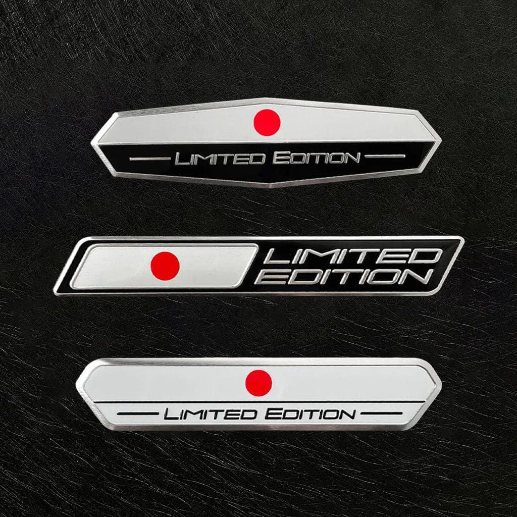 4 ชิ้น JDM ญี่ปุ่น Limited Edition 3D โลหะสติกเกอร์รถธงญี่ปุ่นป้ายสัญลักษณ์สําหรับรถจักรยานยนต์อัตโนมัติ รูปที่ 3