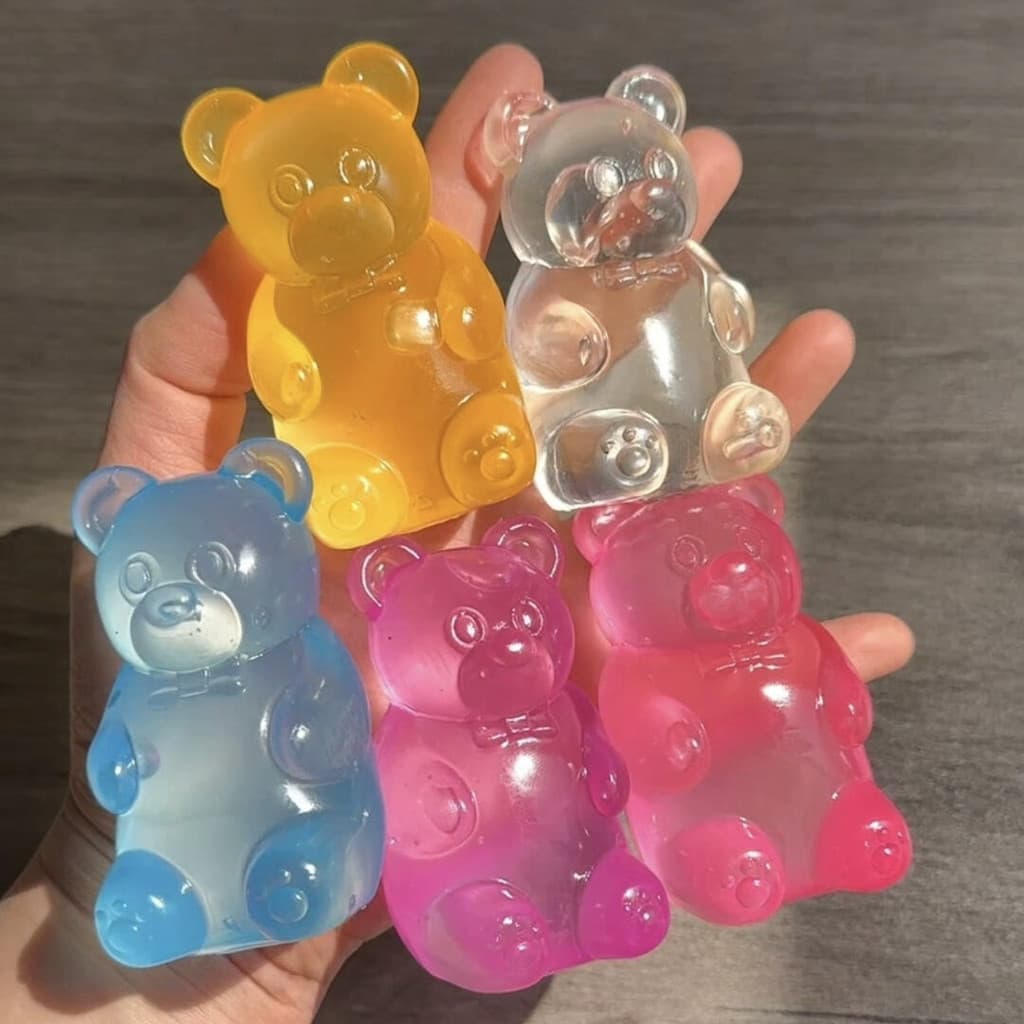 ของเล่นบีบนุ่มคลายเครียดและบีบได้ตามต้องการ หมีเคี้ยวนุ่ม แช่เย็นก่อนเล่นได้หลายประเภท ตุ๊กตานุ่มๆ คั้นมันส์ๆ รูปที่ 2