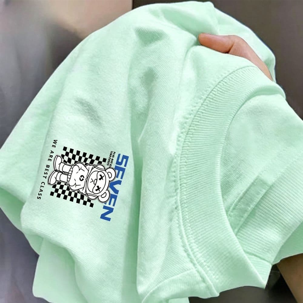 TeeTwoOneเสื้อสีฟอกพิมพ์ลาย "SEYEN"ผ้าCOTTON100% โคตรนุ่ม OVERSIZEเสื้อเท่ๆ เสื้อยืดผู้ชาย รูปที่ 7