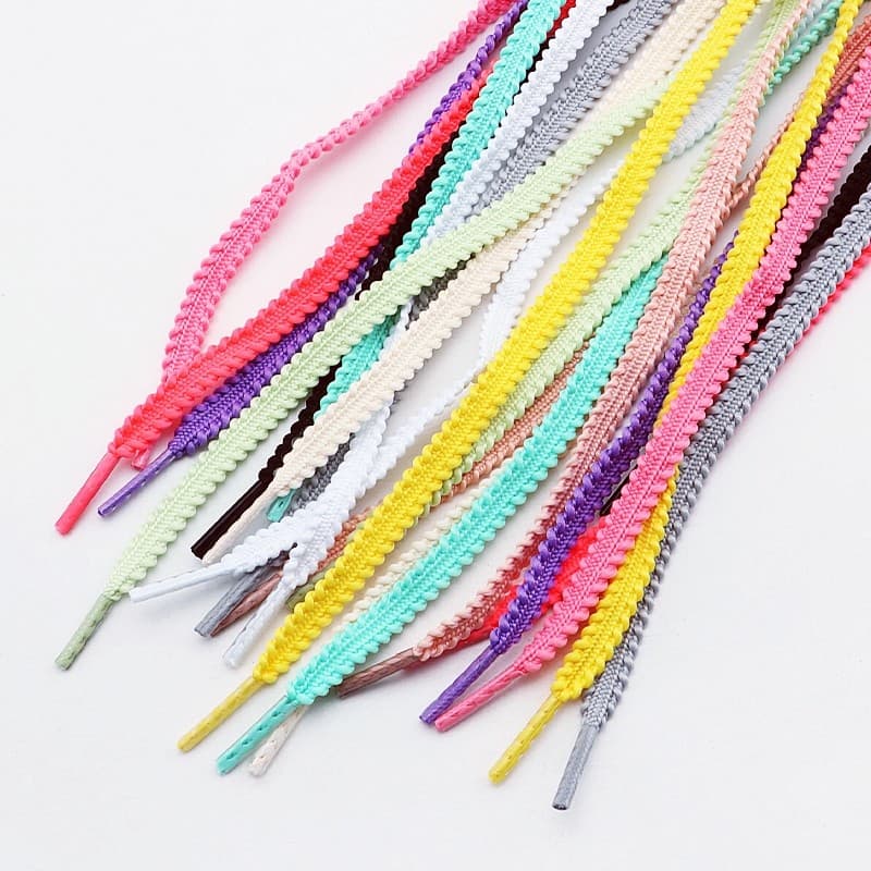 shoelace เชือกรองเท้าแบน 6มม กันลื่น ยาว120/140/160ซม สำหรับรองเท้าบาสเกตบอลและสนีกเกอร์ เชือกผูกรองเท้ามุกโบว์ เชือกแบน รูปที่ 4