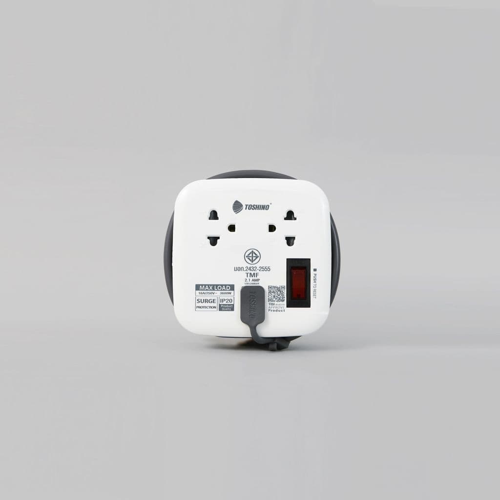 TOSHINO XP 2 ช่อง USB 16A รางปลั๊กไฟ รูปที่ 4