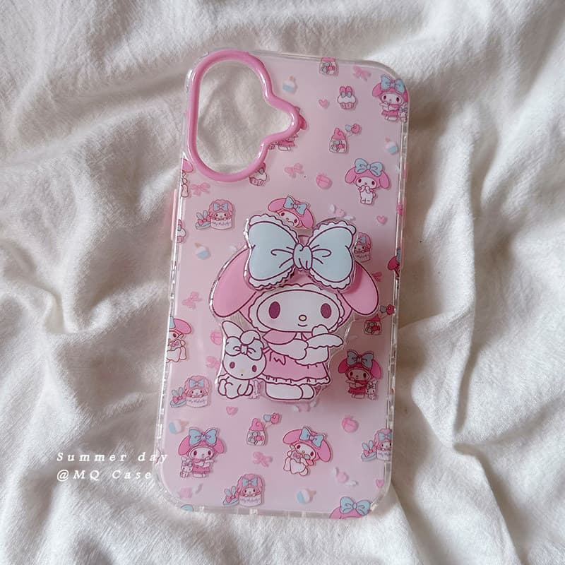 การ์ตูนเคธีแมวเมโรตี้โบว์น่ารักกราฟิติ เคส IPhone 17 11 15 13 14 16 12 Pro Max Air 7Plus X XR 6 8 15 16 14 Plus XS Max รูปที่ 7