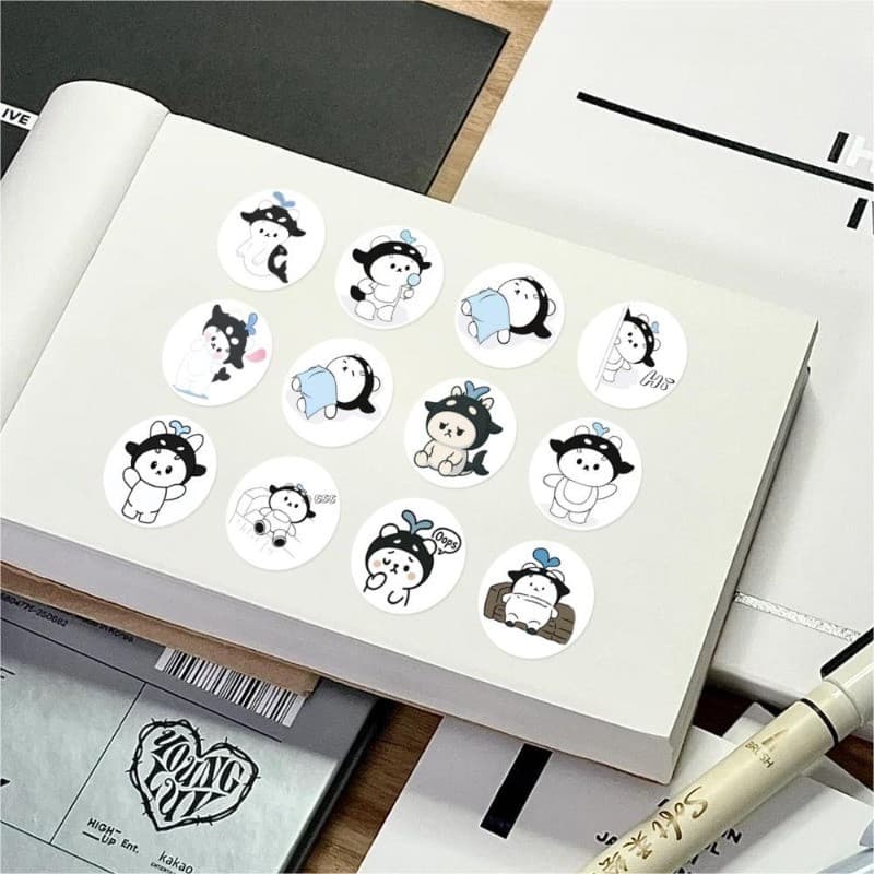 Taynew Polcasan การ์ตูน Diy สติกเกอร์คอลเลกชัน 500 ชิ้น Gmmtv คู่มือสติกเกอร์ตกแต่งของขวัญ รูปที่ 7