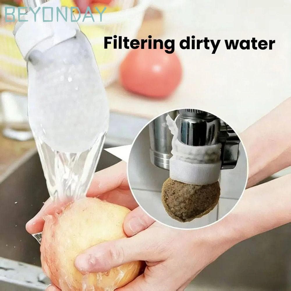GUOGUA 10/20/50 ชิ้นก๊อกน้ํากรอง,หนา Universal Faucet Filter Cotton,Anti-splash with T-straps Tap Water Filter Bag รูปที่ 1