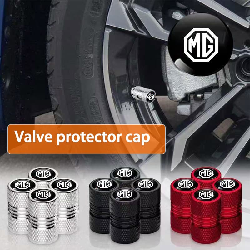 4pcs MG รถวาล์ว Caps Stem Case ครอบคลุมอลูมิเนียมล้อวาล์วฝุ่นหมวก Tyre Rim Stem สําหรับ MG3 MG5 MG6 MG7 EP Pluse MG TF ZR ZS ES HS GS Morris 3 อุปกรณ์เสริม รูปที่ 6